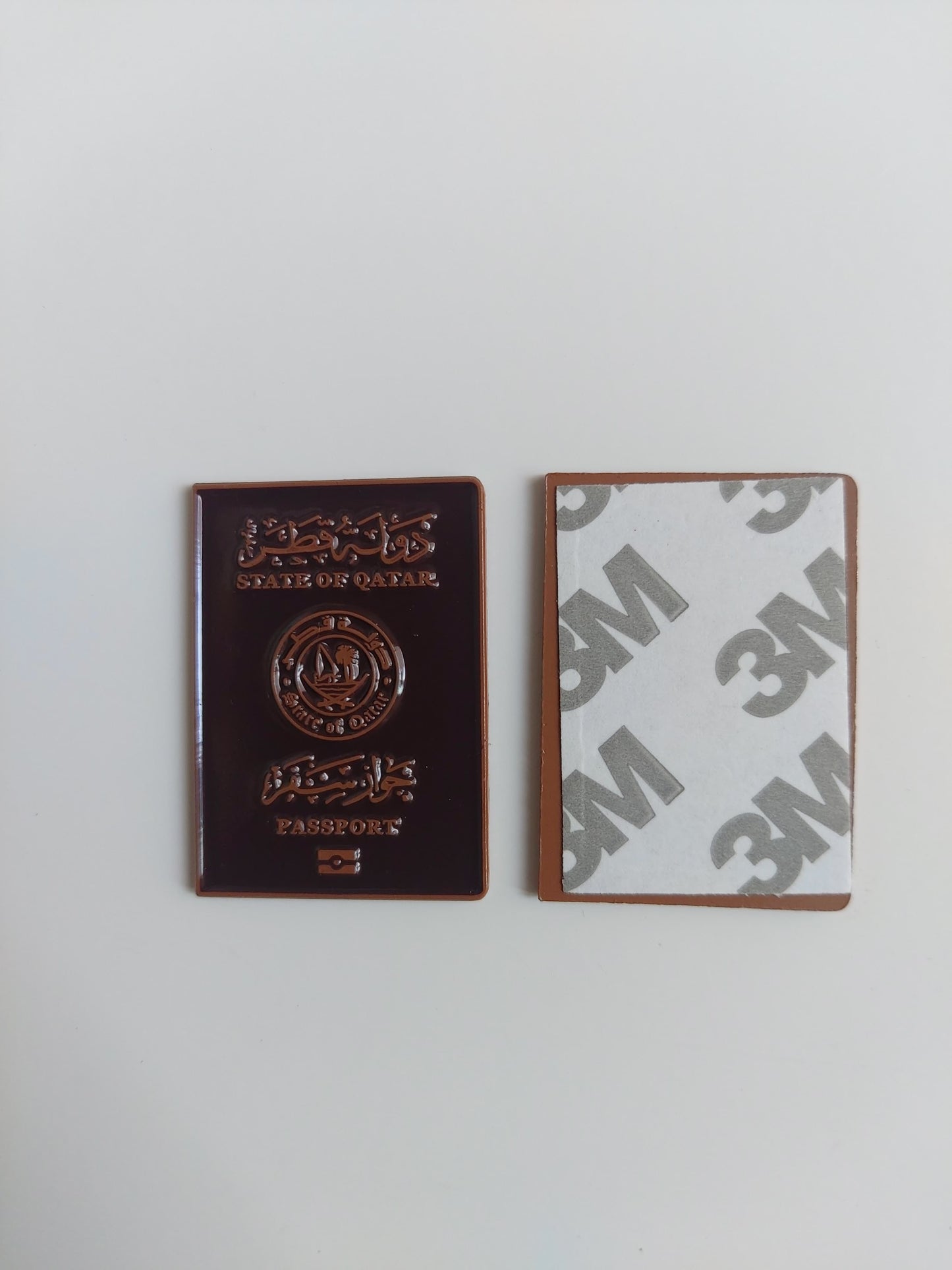 Qatari Passport Metal Sticker