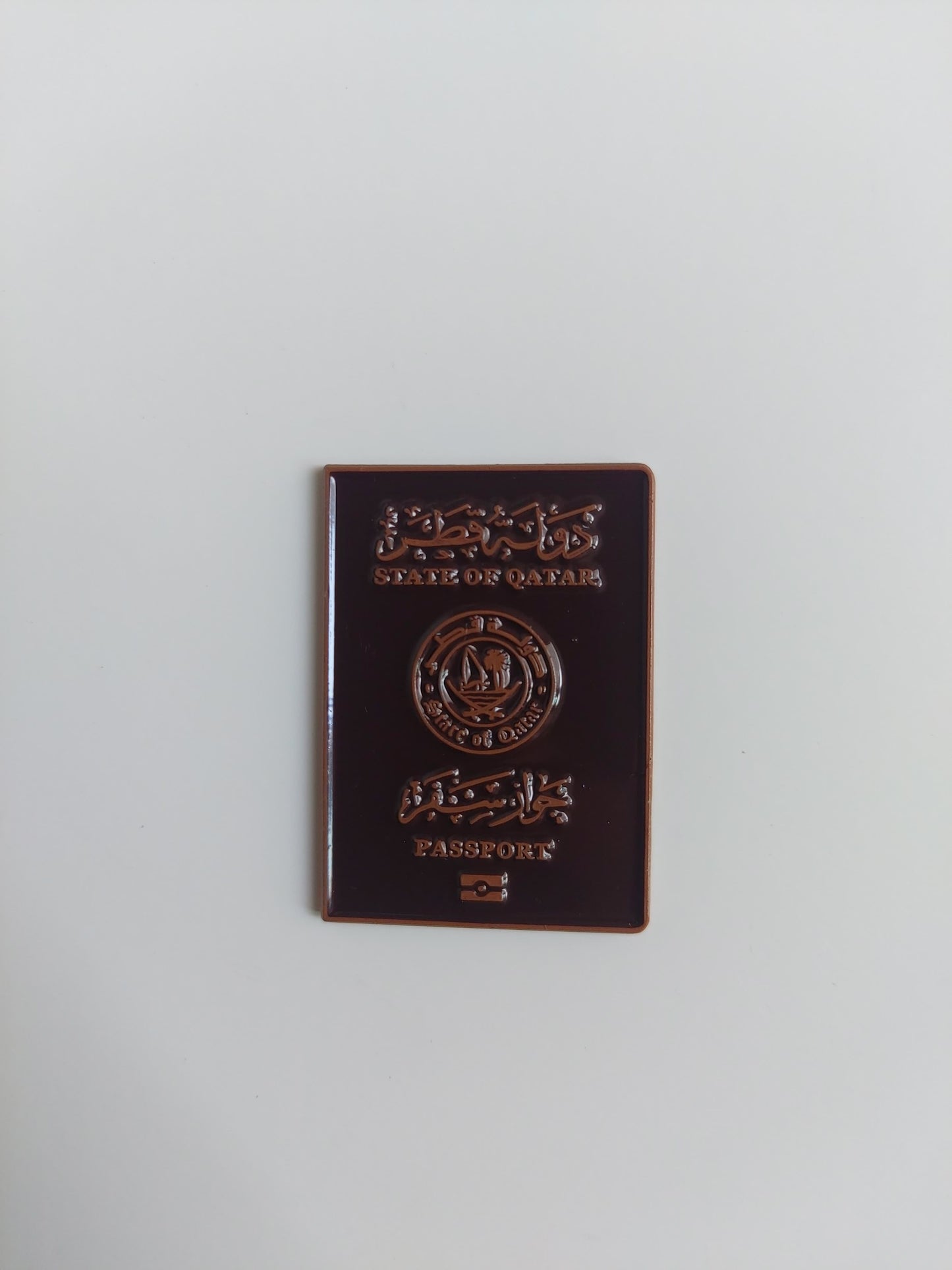 Qatari Passport Metal Sticker