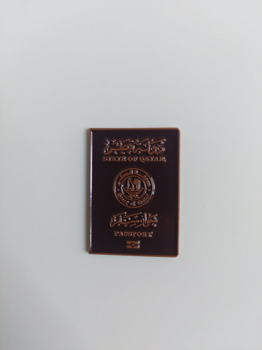Qatari Passport Metal Sticker